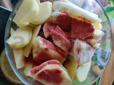 Grybai su bulvėmis ir stracciatella sūriu Žingsnis 4