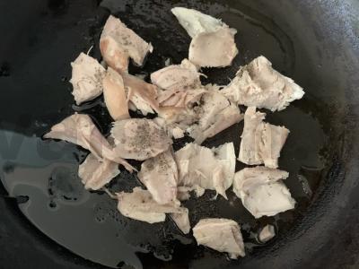 Bešalčio makaronai su vištiena pietums Žingsnis 2