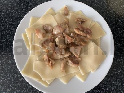 Bešalčio makaronai su vištiena pietums Žingsnis 6