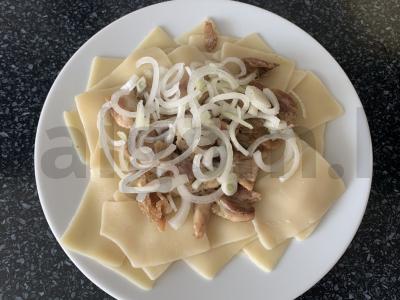 Bešalčio makaronai su vištiena pietums Žingsnis 7