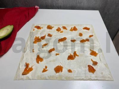 Rulėlis su lašiša ir varškės sūriu Žingsnis 2