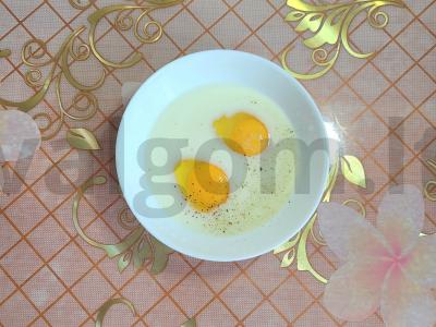 Sultingas omletas su grybais ir daržovėmis kaimišku stiliumi Žingsnis 3