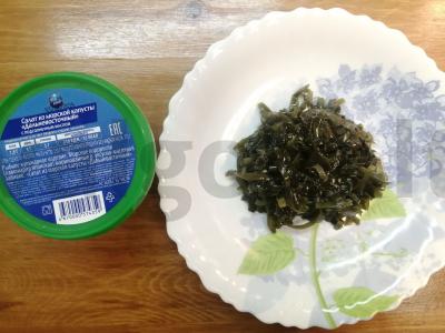 Jūros kopūstų salotos „Lengvumas“ Žingsnis 3