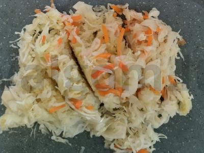 Bigos su kalakutiena ir rūkytomis dešrelėmis Žingsnis 3