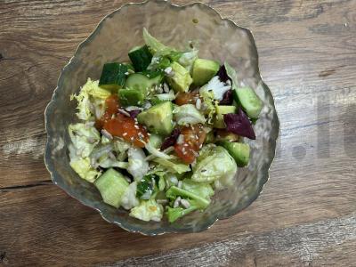 Daržovių salotas su avokadu ir medaus padažu Žingsnis 7