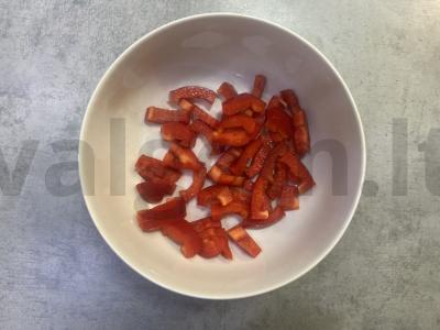 Daržovių salotas su raudonaisiais pupelėmis Žingsnis 1