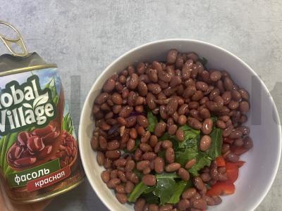 Daržovių salotas su raudonaisiais pupelėmis Žingsnis 3