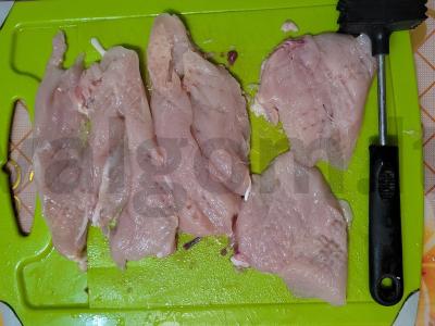 Griežinėlis su grybais, bulvėmis, vištiena ir sūriu Žingsnis 2