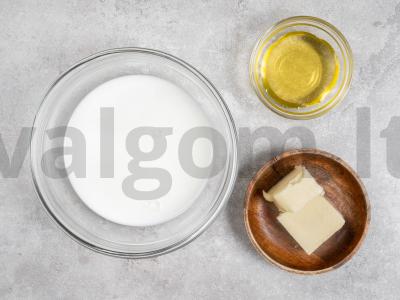 Razininiai bandeliai Žingsnis 1