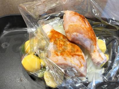 Kepti vištienos blauzdeliai su daržovėmis Žingsnis 6