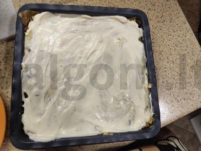 Bulvių apkepas su grybais ir mėsos faršu Žingsnis 12