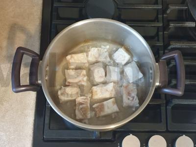 Troškinta menkės filė su daržovėmis ir grietine Žingsnis 2