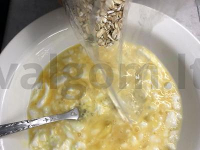 Varškės-avižų omletas Žingsnis 3