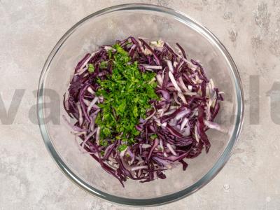 Salotos su pupelėmis ir kopūstais Žingsnis 6