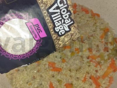 Basmati ryžiai, troškinti su daržovėmis ir kotletais Žingsnis 3