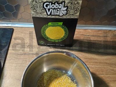 Kukurūzų košė su pienu ir aviečių uogiene Žingsnis 1