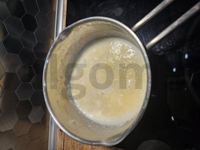 Kukurūzų košė su pienu ir aviečių uogiene Žingsnis 3