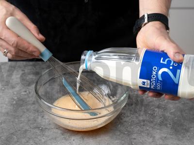 Šokoladiniai blynai su citrininio kremo ir aviečių milteliais Žingsnis 3