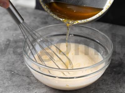 Šokoladiniai blynai su citrininio kremo ir aviečių milteliais Žingsnis 9