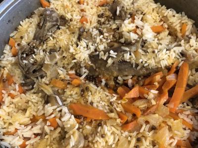 Kiaulienos plovas su antis, daržovėmis ir prieskoniais Žingsnis 9