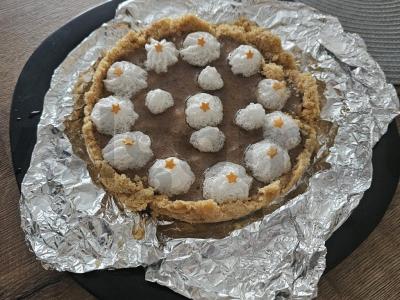 Bananų tartas su citrinos kurdu ir merenga Žingsnis 13