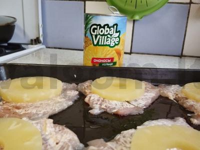 Vištienos filė po ananasu Žingsnis 3