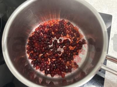 Šiltas salotas su antis krūtinėlė, apelsinais ir spanguolių padažu Žingsnis 12