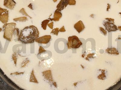 Taliatelle su baltosiomis grybeliais Žingsnis 3