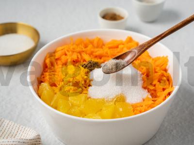 Sluoksniuotas pyragas su moliūgu ir apelsinu Žingsnis 2