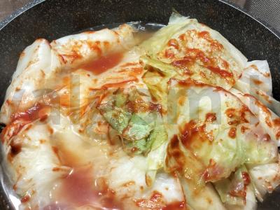 Kopūstai su lašišos faršu Žingsnis 5