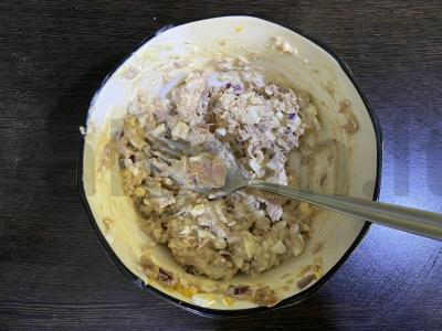 Sumuštiniai su tunu ir marinuotais agurkais Žingsnis 5