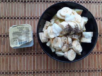 Vaisių salotos su chia sėklomis ir padažu Žingsnis 4