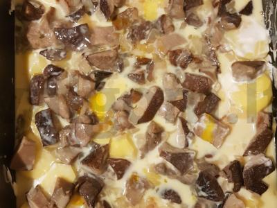 Vištienos krūtinėlės apkepas su grybais ir bulvėmis po sūrio plutele Žingsnis 15