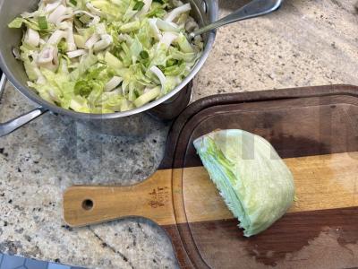 Daržovių salotos su kalmarais Žingsnis 5