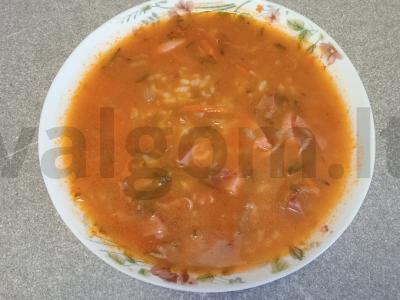 Sultinys su kiaulienos šonkauliais ir ryžiais Žingsnis 13