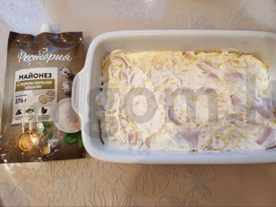 Dešrelės, keptos su bulvėmis po sūriu Žingsnis 14