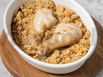 Vištienos blauzdelės su ryžiais orkaitėje Žingsnis 11