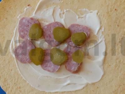 Tortilija su sumuštiniu Žingsnis 1