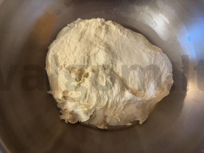 Purūs tešla su šviežiais mielėmis be raugo Žingsnis 8