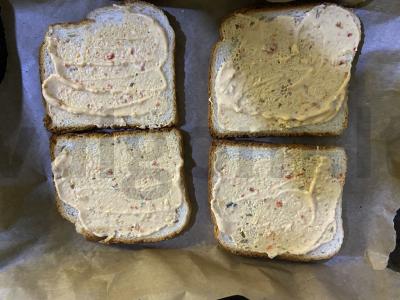 Sumuštinis su sūrio ir dešros gabalėliais bei daržovėmis Žingsnis 2