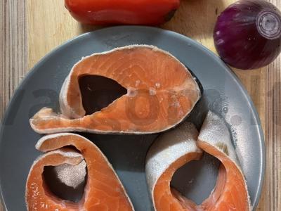 Lašišų steikai orkaitėje Žingsnis 1