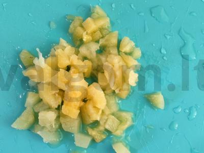 Tartaletės su ananasais ir granatais Žingsnis 2