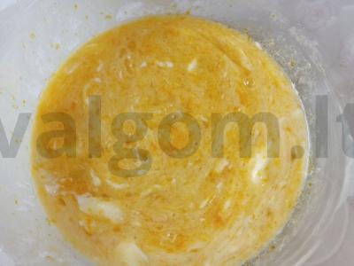 Namų sūrio pyragas su vaniliniu cukrumi Žingsnis 1