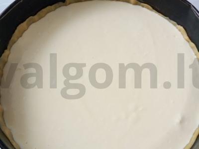 Namų sūrio pyragas su vaniliniu cukrumi Žingsnis 7