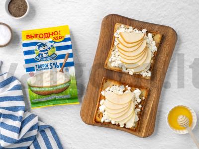 Tostai su kriaušėmis ir varške Žingsnis 2