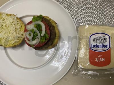 Burgeris ant kukurūzų bandelės su sūriu Žingsnis 6