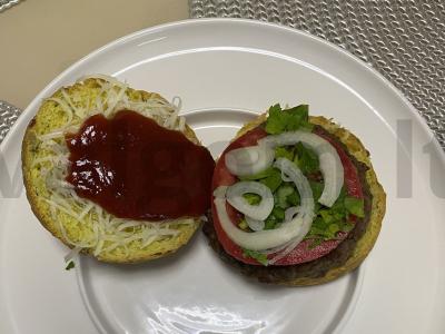 Burgeris ant kukurūzų bandelės su sūriu Žingsnis 7