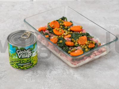 Avinų pyragas su faršu ir daržovėmis Žingsnis 6