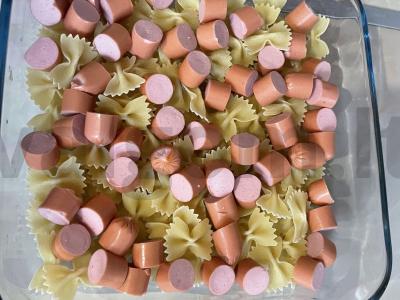 Skani užkandis iš dešrelių ir makaronų Žingsnis 2