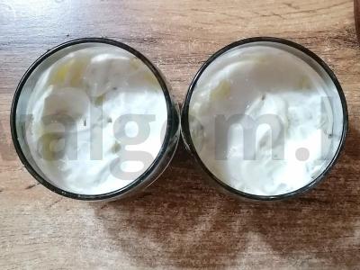 Salotas stiklinėje su keptu svogūnu Žingsnis 4